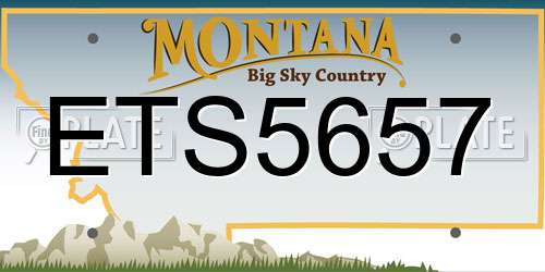 ETS5657 Montana License Plate