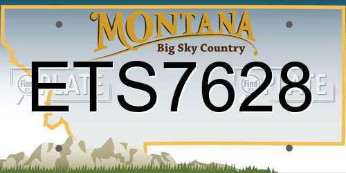 ETS7628 Montana License Plate