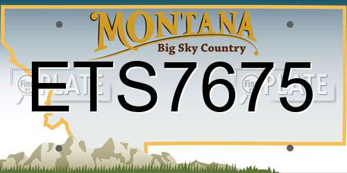 ETS7675 Montana License Plate