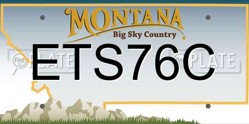 ETS76C Montana License Plate