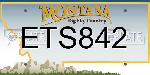 ETS842 Montana License Plate
