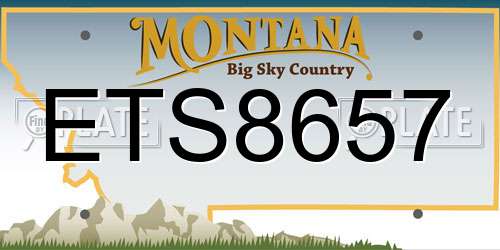 ETS8657 Montana License Plate