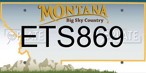 ETS869 Montana License Plate