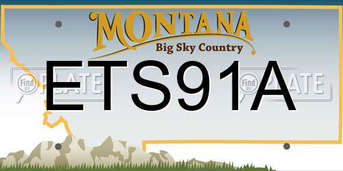 ETS91A Montana License Plate
