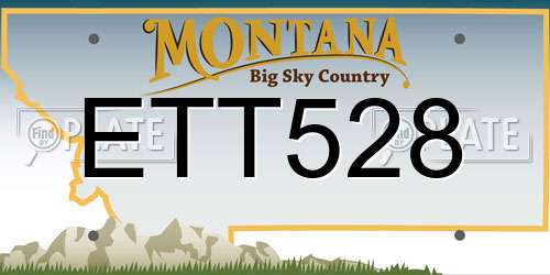 ETT528 Montana License Plate