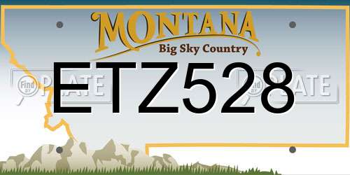 ETZ528 Montana License Plate