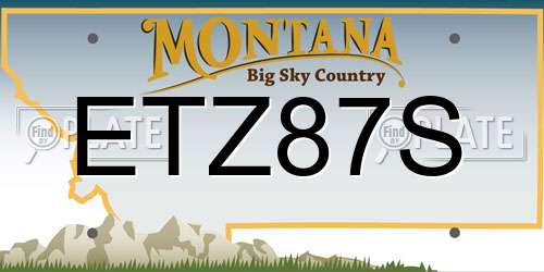 ETZ87S Montana License Plate