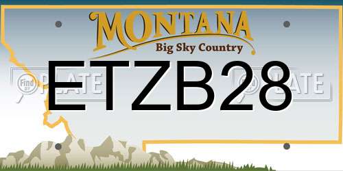 ETZB28 Montana License Plate