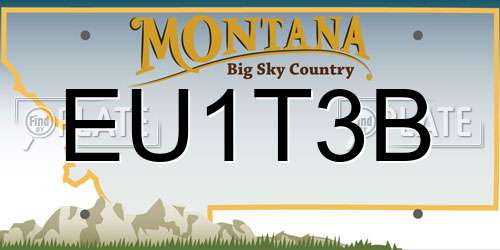 EU1T3B Montana License Plate