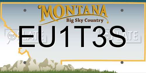EU1T3S Montana License Plate