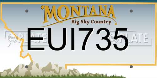EUI735 Montana License Plate