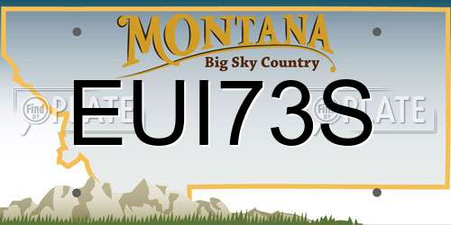 EUI73S Montana License Plate