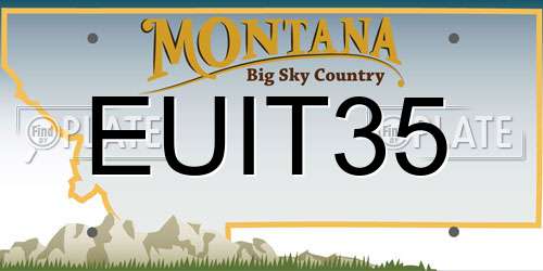 EUIT35 Montana License Plate
