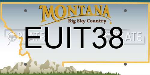 EUIT38 Montana License Plate