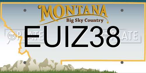EUIZ38 Montana License Plate