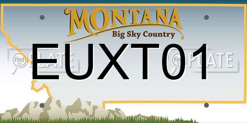EUXT01 Montana License Plate