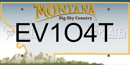 EV1O4T Montana License Plate