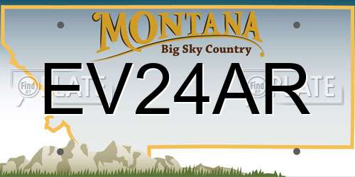 EV24AR Montana License Plate