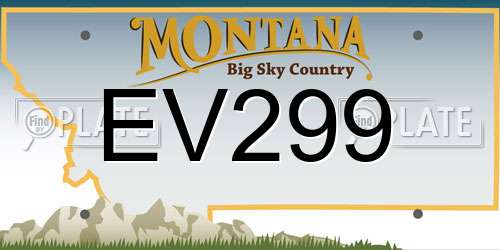 EV299 Montana License Plate