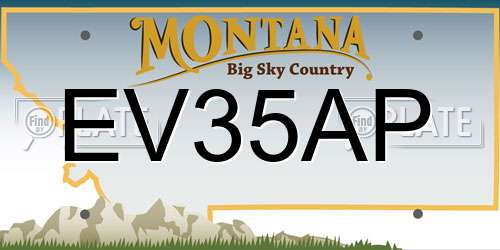 EV35AP Montana License Plate