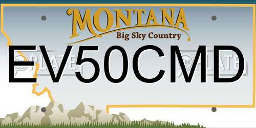 EV50CMD Montana License Plate