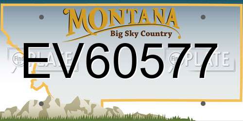 EV60577 Montana License Plate