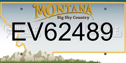 EV62489 Montana License Plate
