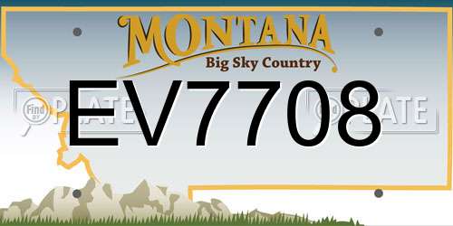 EV7708 Montana License Plate