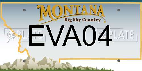 EVA04 Montana License Plate