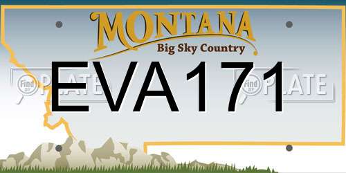 EVA171 Montana License Plate