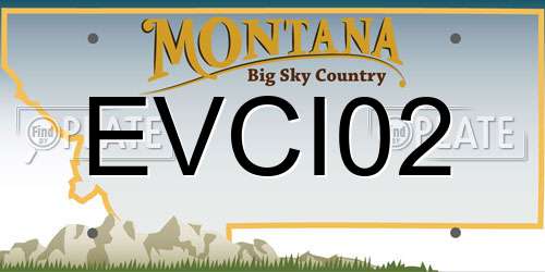 EVCI02 Montana License Plate