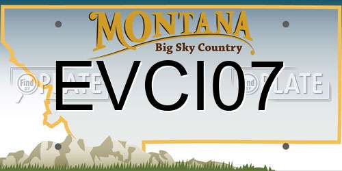 EVCI07 Montana License Plate