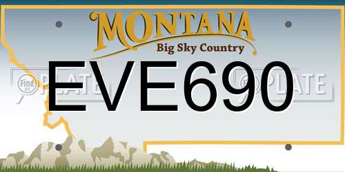 EVE690 Montana License Plate