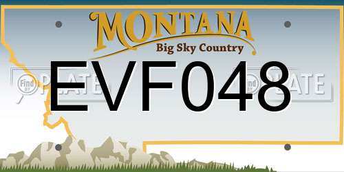 EVF048 Montana License Plate