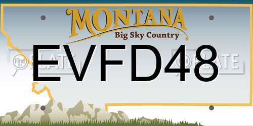 EVFD48 Montana License Plate