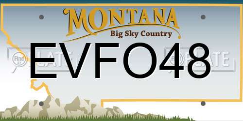 EVFO48 Montana License Plate