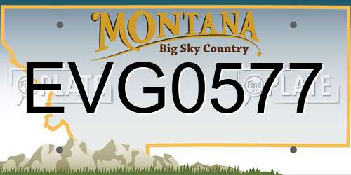 EVG0577 Montana License Plate