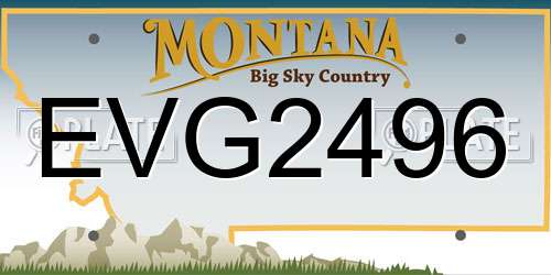 EVG2496 Montana License Plate