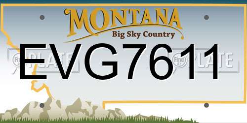 EVG7611 Montana License Plate