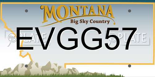 EVGG57 Montana License Plate