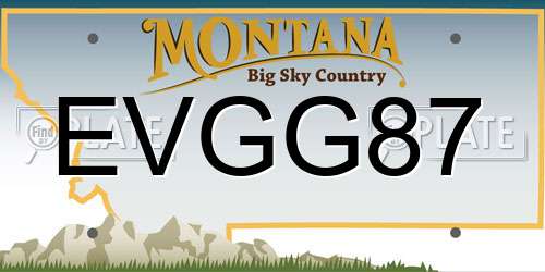 EVGG87 Montana License Plate