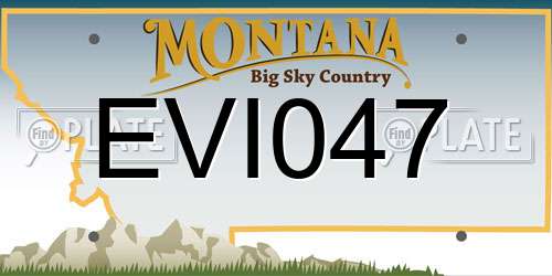 EVI047 Montana License Plate