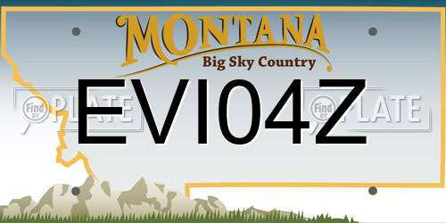 EVI04Z Montana License Plate