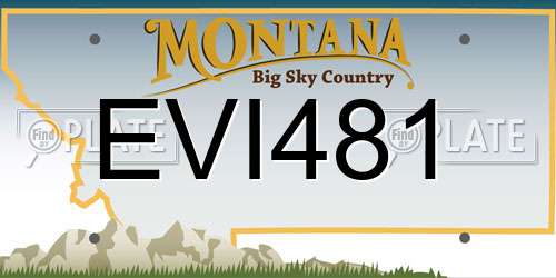 EVI481 Montana License Plate