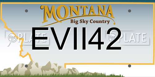 EVII42 Montana License Plate
