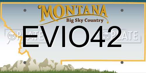 EVIO42 Montana License Plate