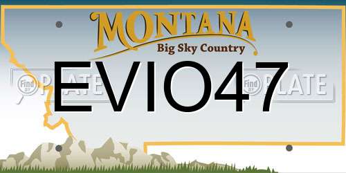 EVIO47 Montana License Plate
