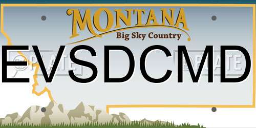 EVSDCMD Montana License Plate