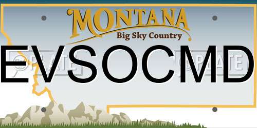 EVSOCMD Montana License Plate
