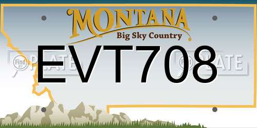 EVT708 Montana License Plate